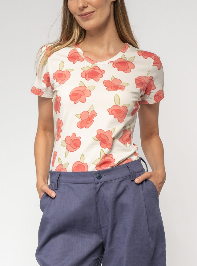 Dámske krátke culottes modré zo 100% ľanu