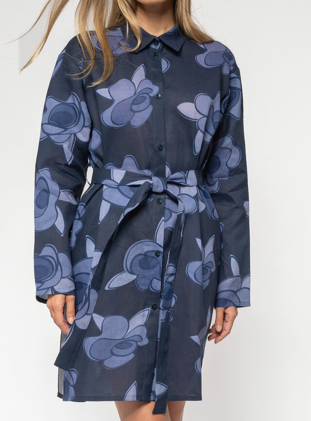 Košeľové šaty zo 100% ľanu