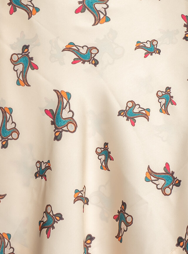 Hodvábna šatka veľká ĽUBICA PONCIK vtáčik