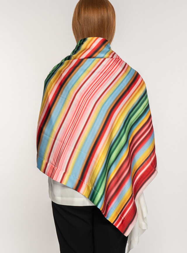 Saténová šatka veľká KARIN ELIZOVÁ farebná