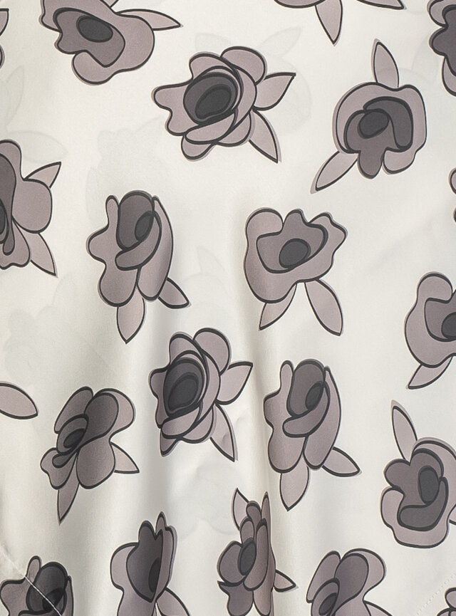 Saténová šatka veľká LENKA SRŠŇOVÁ bielo-čierna