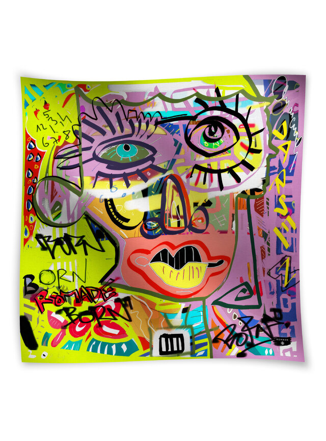 Šatka Hrdosť (Barikaňipen) vo fialovej farbe