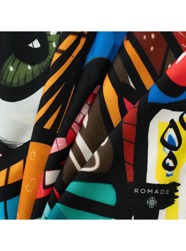 Šatka Roma Lisa v modrej farbe