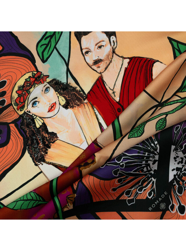 Šatka Svadba (Baro Bijav) v marhuľovej farbe