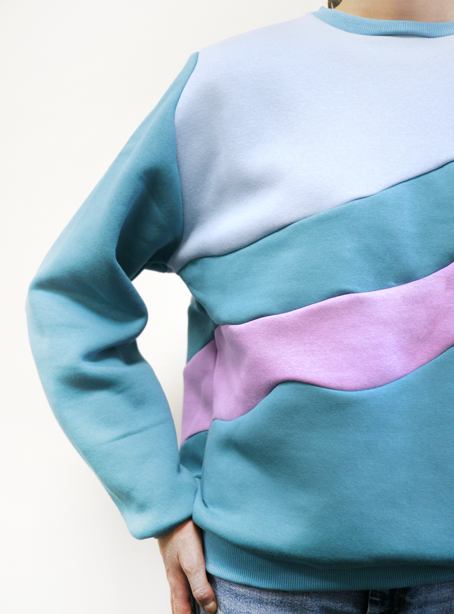 Unisex modrá mikina 