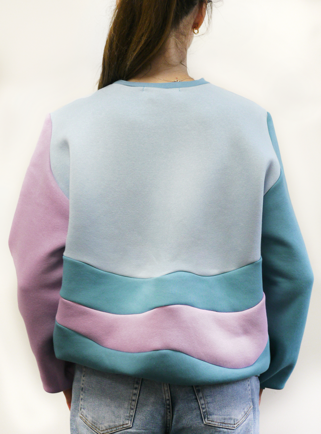 Unisex modrá mikina 