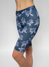 Športové legíny modré so vzorom ruže