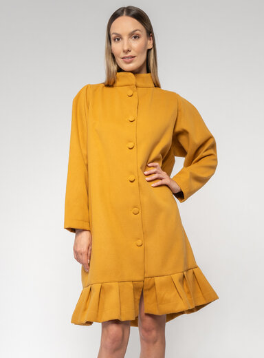 Dámsky kabát so stojačikom