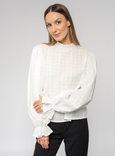 Dámska blúzka s mašľou s dlhým rukávom
