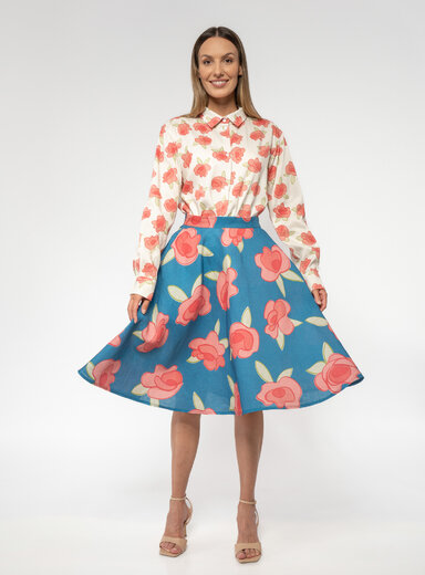 Dámska sukňa zo 100% ľanu