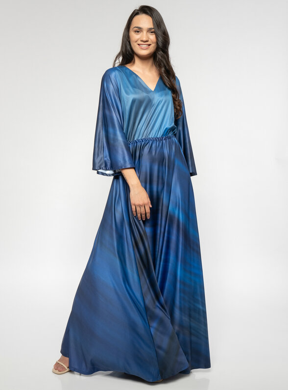 Dámske šaty dlhé s potlačou