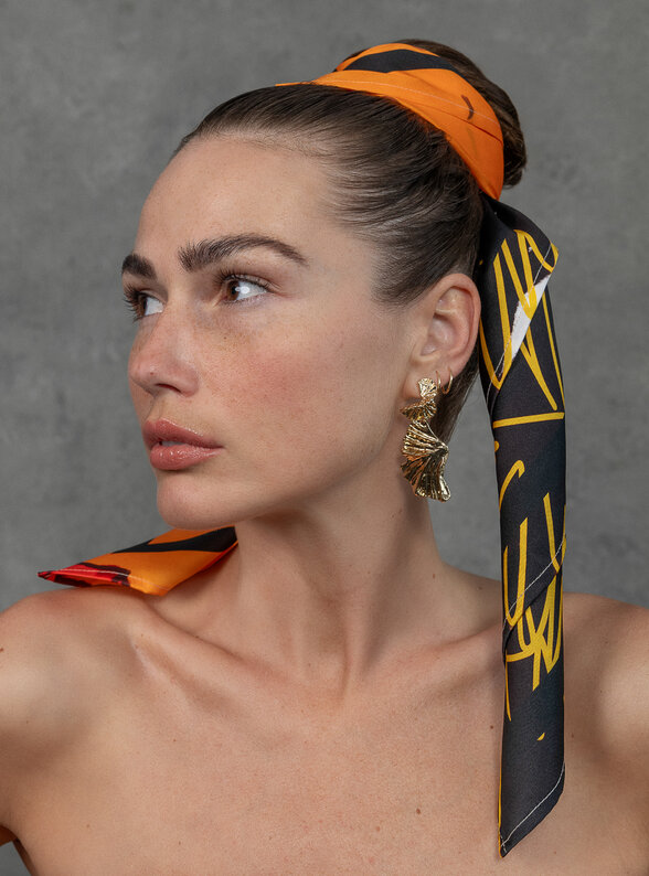 Šatka Nádej (Bari Bacht) v oranžovej farbe