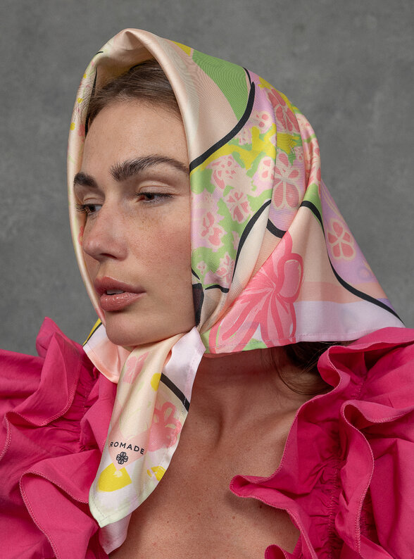 Šatka Peniaze (Love) v ružovej farbe