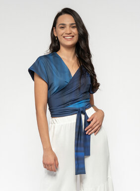 Dámsky top na viazanie okolo pása