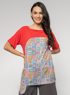 Dámske tričko červené s potlačou