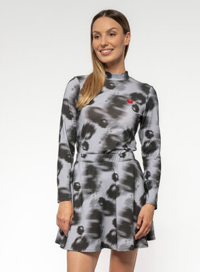 Dámsky rolák s potlačou a nášivkou ruže