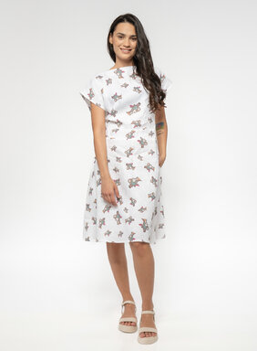 Dámska šaty zo 100% ľanu s krátkym rukávom