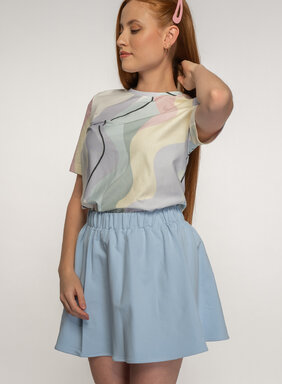 Dámska mini sukňa pastelovo modrá