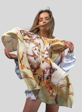 Šatka Duša (Voďi) v béžovej farbe